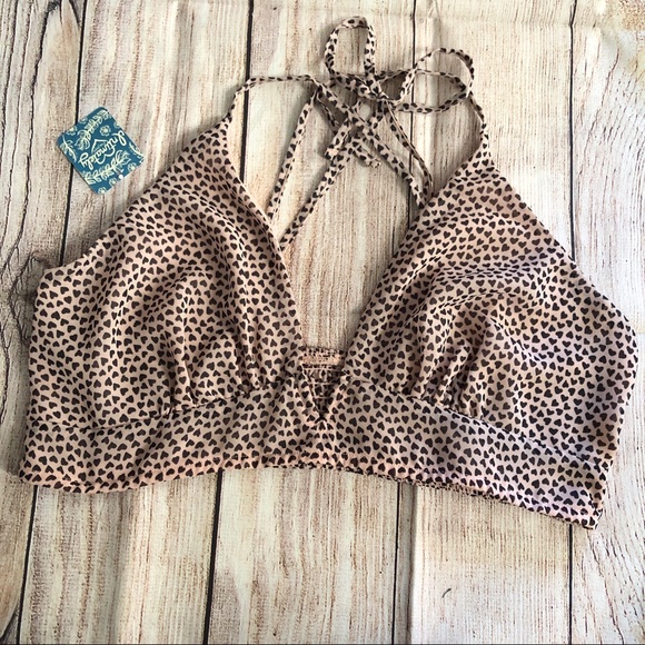 NWT FREE PEOPLE | Dusty Pink Halter Bandeau - Picture 1 of 4